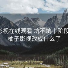 柚子影视在线观看 坑不坑｜阶段结论，柚子影视改成什么了