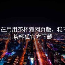 最近在用用茶杯狐网页版，稳不稳，茶杯狐官方下载